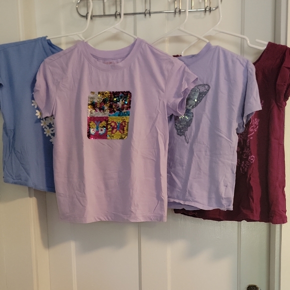 GAP Kids Short Sleeve T-Shirt Set - Lavender and Burgundy - Picture 1 of 8